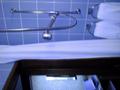 The shower in Tim's 4-star hotel room was conveniently located