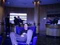 Tim sitting in the Saga hotel lobby